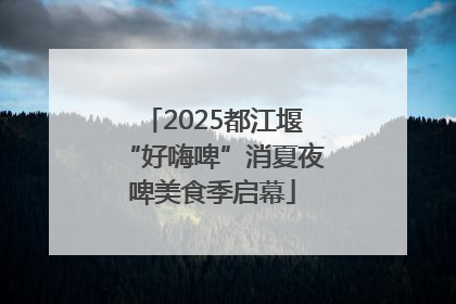 2025都江堰“好嗨啤”消夏夜啤美食季启幕